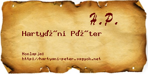 Hartyáni Péter névjegykártya