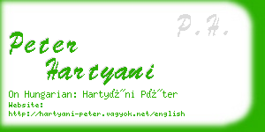 peter hartyani business card